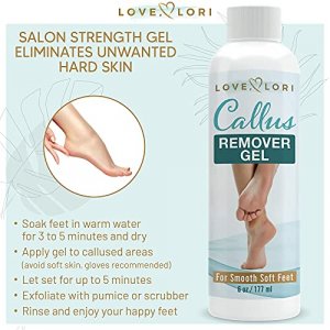Foot Callus Remover Gel 6oz By Love, Lori - Callus Remover For Feet & Dead  Skin Remover For Feet - Works With Foot Scrubber, Pumice Stone For Soft