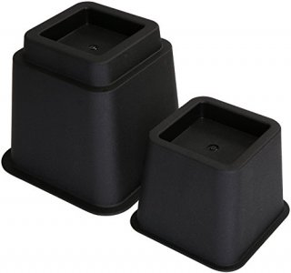 Utopia Bedding Adjustable Bed Furniture Risers - Elevation in Heights 3, 5 or 8 Inch Heavy Duty Risers for Sofa and Table - (8 Piece Set, Black)