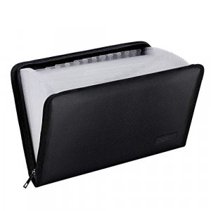 Expanding File Folder Important Document Organizer Fireproof Document Bag-A4 Size, 25 Pockets,Color Labels,Non-Itchy Silicone Coated Portable Filing