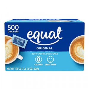 EQUAL 0 Calorie Sweetener, Sugar Substitute, Zero Calorie Sugar Alternative Sweetener Packets, Sugar Alternative, 500 Count