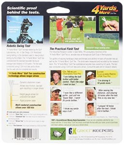 Green Keepers 4 Yards More Golf Tee , 3 1/4 Inch, Blue, 4 Count (Pack of 1)