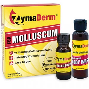 Zymaderm Molluscum Contagiosum Treatment Duo - Fast Acting, Safe and Painless Tea Tree Oil Body Wash & Wart Reducer for Kids and Adults