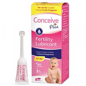 Conceive Plus Fertility Lubricant - Conception Safe Lube with Calcium + Magnesium Ions - Use When Trying to Conceive - Vaginal Moisturizer (8 x 4g Pr