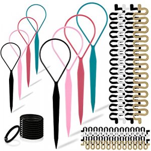 Spiral Bobby Pins Brown with Storage Tin, 20 Pcs Spin Pins for
