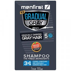 MENFIRST Gradual Gray 3-in-1 Hair Darkening Shampoo and Conditioner for Men, Gradually Reduce Grey and White Hair Color for Natural Looking Results