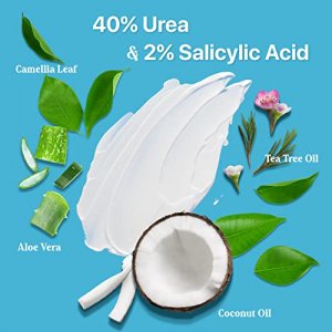 Urea Cream 40% Plus Salicylic Acid 4.6 Oz, Hands, Heels, Elbows, Nails, Knees, Intensive Moisturizes & Softens Skin, Exfoliates Dead Skin