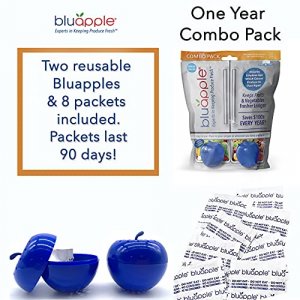 Bluapple 2 Pack Reusable Produce Saver Freshness Balls, Extends