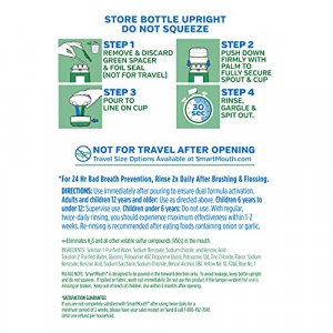 SmartMouth Original Activated Mouthwash for 24 Hour Bad Breath Protection, Fresh Mint, 16 fl oz, 2 Pack