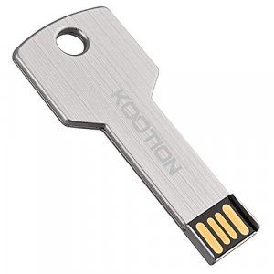 KOOTION 64GB Metal Key Design USB Flash Drive, Metal Key Shaped Memory Stick, USB 2.0 Sliver
