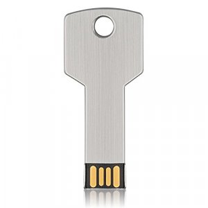 KOOTION 64GB Metal Key Design USB Flash Drive, Metal Key Shaped Memory Stick, USB 2.0 Sliver