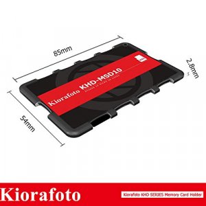 Kiorafoto KHD-MSD10 Easy Carry 10 Slots Slim Credit Card Size Lightweight Portable TF MSD Microsd Memory Card Case Storage Keeper Holder for 10 TF MS