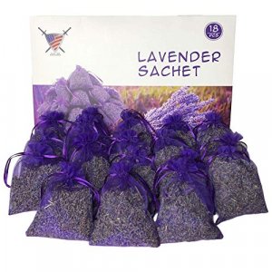 Armour Shell Lavender Sachets - Dried Lavendar Flower Sachet Bags (18 Pack) for Home Fragrance and Long-Lasting Fresh Scents, Natural Moths Away for