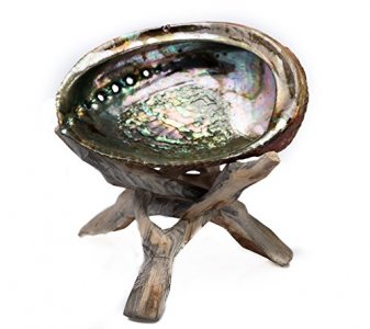 Smudging Kit - 3 California White Sage Smudging Wands (Salvia Apiana) with Beautiful Natural 5 in - 6 in Abalone Shell - Sage Sticks -3''- 4