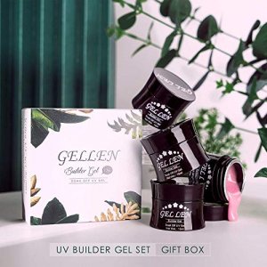 Gellen Square Nail Tips and Glue Gel Kit, Gel X Nail Kit with 240Pcs Clear  Fake