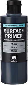 Vallejo Black Primer Acry-Poly 200ml Paint - Imported Products from USA -  iBhejo