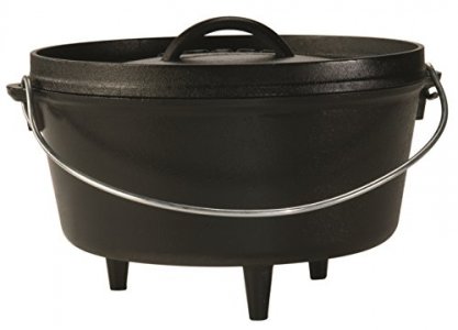  Lodge L8DOLKPLT Cast Iron Dutch Oven with Dual Handles