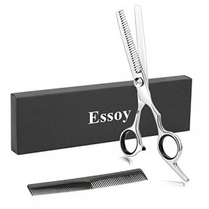 ESSOY Professional Thinning Shears Hair Cutting Teeth Scissors(6.5-Inches),Stainless Steel Haircut Scissor with Fine Adjustment Screw for Home Salon,