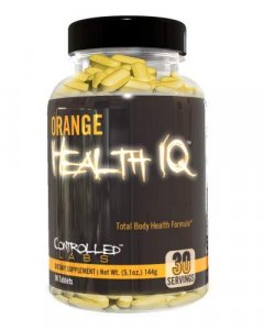 Orange Health IQ Daily Overall Health Supplement for Men and Women by Controlled Labs, 90 Tablets, Enhanced Stamina, Energy, Cardio Function in Your