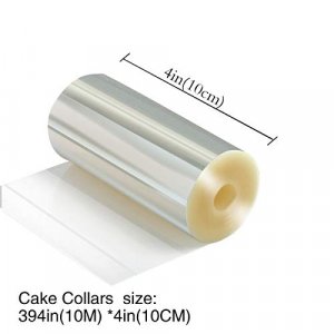 Cake Collars 4 x 788inch, Picowe Acetate Rolls, Clear Cake Strips, Transparent Cake Rolls, Mousse Cake Acetate Sheets for Chocolate Mousse Baking, Ca