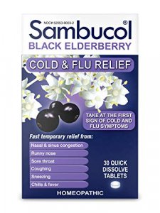 Sambucol Black Elderberry Cold & Flu Relief Tablets 30 ct
