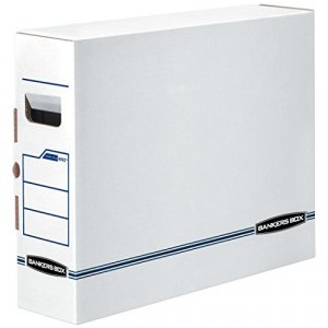 Bankers Box 00650 X-Ray Storage Box, Film Jacket Size, 5 x 19 3/4 x 14 7/8, White/Blue (Case of 6)