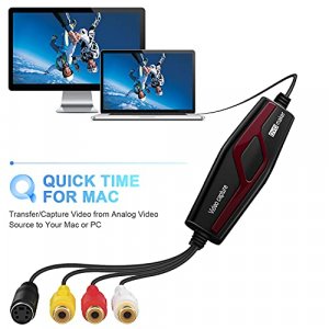 DIGITNOW USB 2.0 Video Capture Card Device Converter, Easy to Use Capture, Edit and Save Analog Video to Digital Files for Your Mac OS X or Windows 7