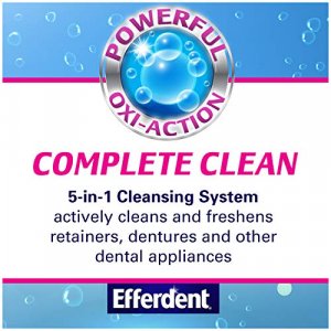 Efferdent Denture Cleanser Tablets, Complete Clean, Cleanser for Retainer and Dental Appliances, 102 Tablets