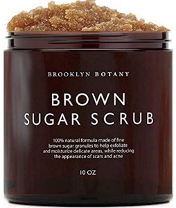 Brooklyn Botany Brown Sugar Body Scrub - Moisturizing and Exfoliating Body, Face, Hand, Foot Scrub - Fights Acne Scars, Stretch Marks, Fine Lines & W