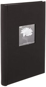 Fabric Frame Cover Photo Album 300 Pockets Hold 4x6 Photos, Deep Black
