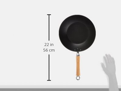  JOYCE CHEN Professional Series 14-Inch Cast Iron Wok with Maple  Handle: Home & Kitchen