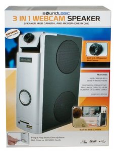 Sound Logic 3 in 1 Webcam Desktop Speaker - Great for Skype (72-31202)