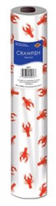 Beistle Crawfish Table Roll, 40-Inch by 100-Feet, White/Red