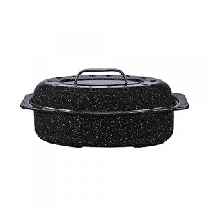 Granite Ware Enamel on Steel 13 in. Covered Oval Roaster, 7 lb. Capacity