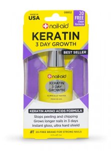 Nail-Aid Keratin 3 Day Growth Nail Treatment & Strengthener, Clear, 0.55 Fl Oz