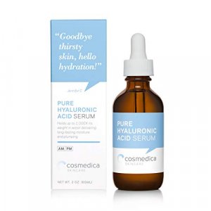 Hyaluronic Acid Serum for Skin-- 100% Pure-Highest Quality, Anti-Aging Serum-- Intense Hydration + Moisture, Non-greasy, Paraben-free-Best Hyaluronic