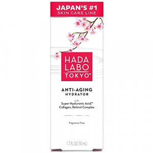 Hada Labo Tokyo Anti-Aging Hydrator 1.7 Fl. Oz - with Super Hyaluronic Acid, Collagen and Retinol Complex - lightweight anti aging serum helps increa