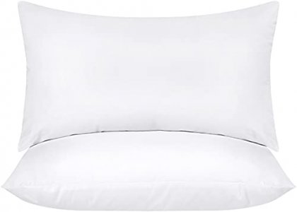 Utopia Bedding Throw Pillows Insert (Pack of 2, White) - 12 x 20 Inches Bed  and Couch Pillows - Indoor Decorative Pillows 