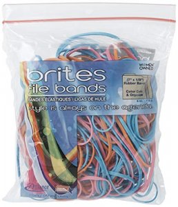 Alliance Rubber 07800 Non-Latex Brites File Bands, Colored Elastic Bands, 50 Pack (7