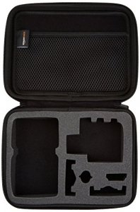 Amazon Basics Small Carrying Case for GoPro And Accessories - 9 x 7 x 2.5 Inches, Black