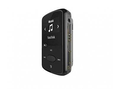 SanDisk 8GB Clip Jam MP3 Player, Black - microSD card slot and FM Radio - SDMX26-008G-G46K