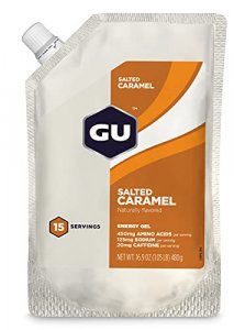 GU Energy Original Sports Nutrition Energy Gel, 15-Serving Pouch, Salted Caramel