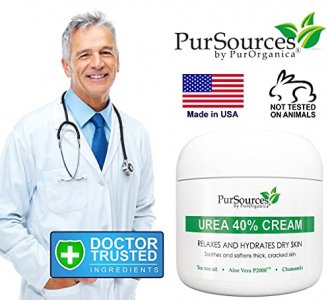 PurOrganica Urea 40 Percent Foot Cream - Callus Remover - Moisturizes & Rehydrates Dry Skin - For Feet, Elbows and Hands - Made in USA