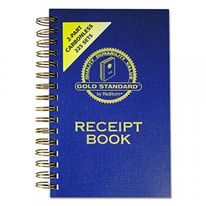 Rediform Gold Standard Money Receipt Book, 2.75