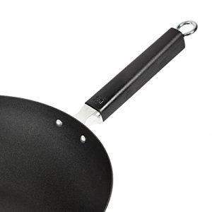 Helen's Asian Kitchen 14-Inch Carbon Steel Flat Bottom Wok (97004)