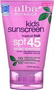 Alba Botanica Natural Protection Very Emollient SPF 45 Sunscreen, 4 Ounce
