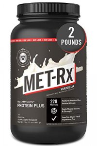 MET-Rx Metamyosyn Protein Plus Whey Isolate and Casein Protein Powder, Great for Meal Replacement Shakes, Low Carb, Gluten Free, Vanilla, 2 lbs