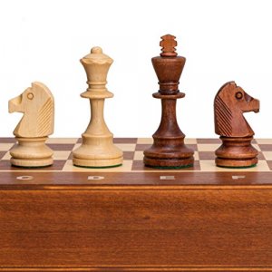ASNEY Wooden Chess Pieces Tournament Staunton Wood Chessmen Pieces Only 3.15" 