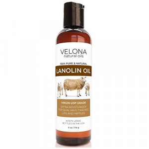 Lanolin Oil USP Grade by Velona - 4 oz | 100% Pure and Natural Carrier Oil | Refined, Cold pressed | Skin, Hair, Body & Face Moisturizing | Use Today