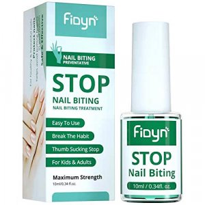 Fidyn No Bite Nail Polish Nail Biting Treatment with Bitter Polish to Help Adults to Quit Nail Biting For Life and Also Help Stop Thumb Sucking F