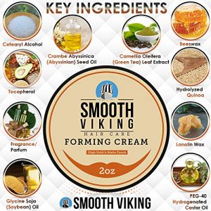 Hair Cream - Mens Hair Gel for Matte Finish & High Hold (2 Ounces) - Forming Hair Cream for Men - Styling Cream for Short And Long Hair Types